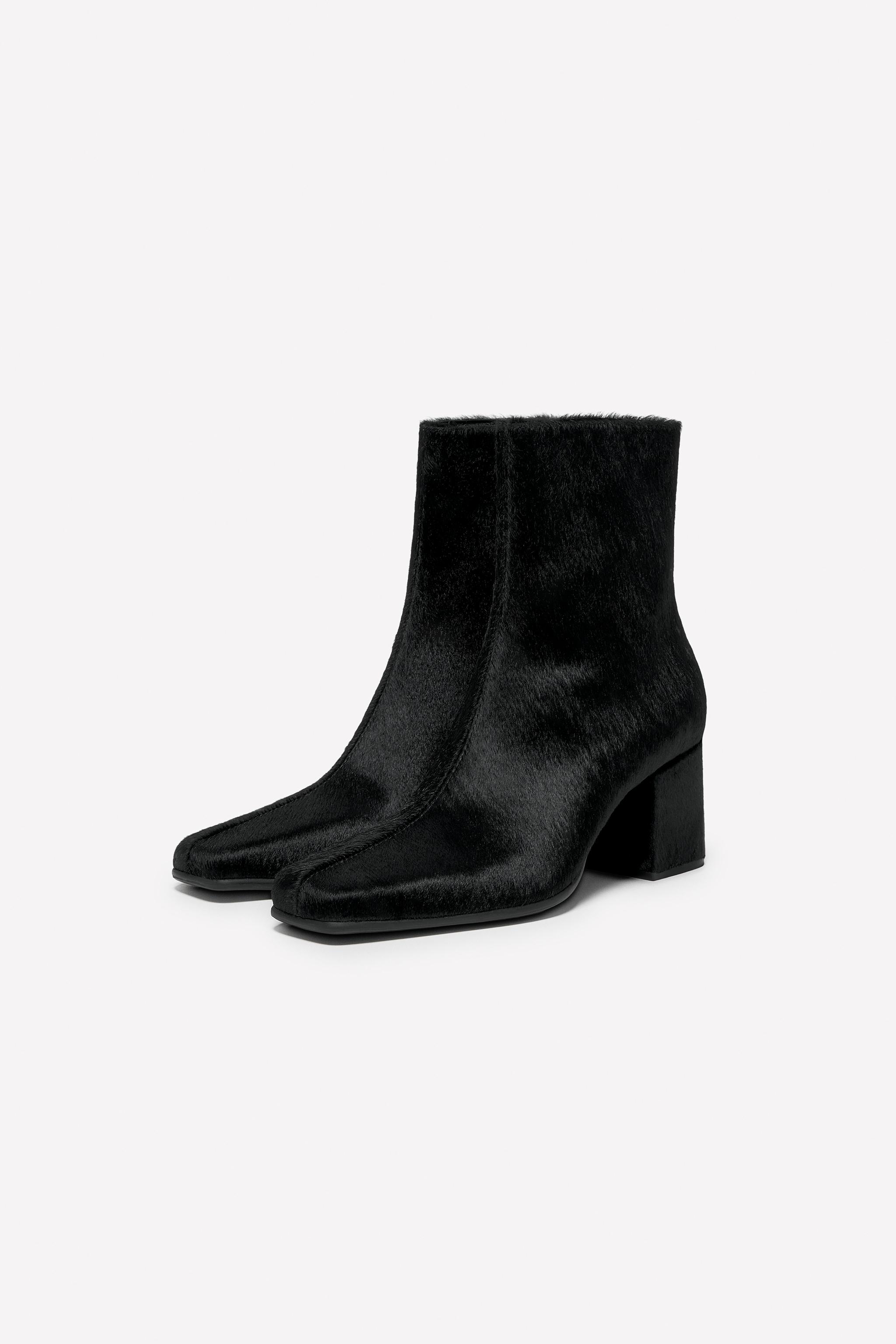 HAIR EFFECT LEATHER HEELED BOOTS LUDOVIC DE SAINT SERNIN x ZARA